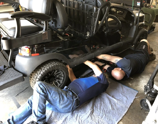 Maintenance and repair services for electric golf carts